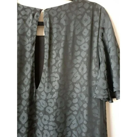 Show Me Your MuMu Jenner Dress Cheetah animal print Charcoal Gray slinky Size Sm - Picture 5 of 6